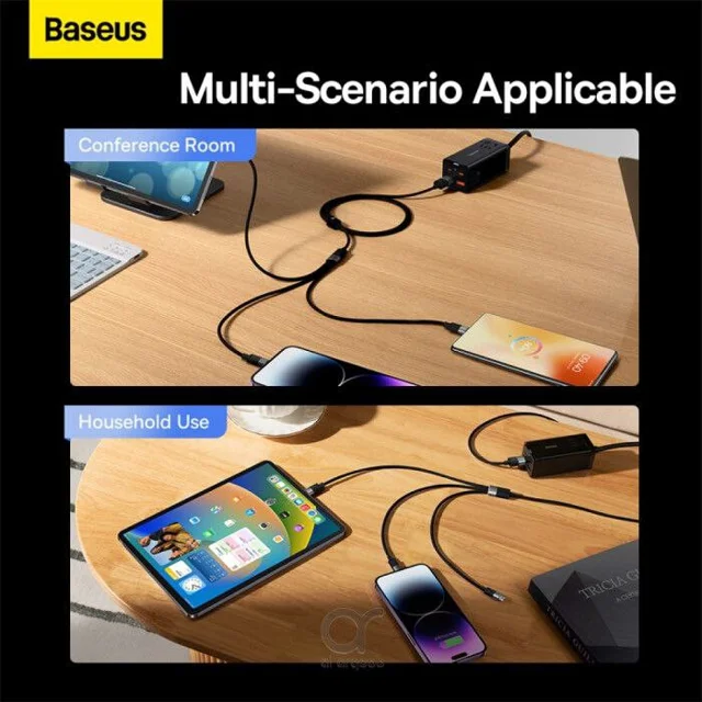 کابل تبدیل USB به لایتنینگ/USB-C/microUSB باسئوس مدل Star Speed طول 1.2 متر 101651267