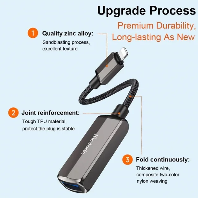 مبدل لایتنینگ به USB3.0 / لایتنینگ مک دودو مدل CA269 101650864