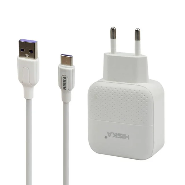 شارژر دیواری هیسکا مدل H111Q به همراه کابل تبدیل USB-C 101651314