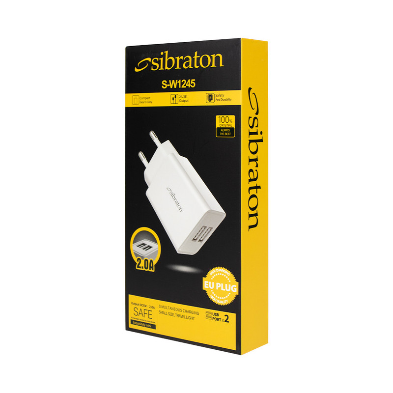 شارژر  دیواری 10 وات سیبراتون مدل S-W1245 به همراه کابل لایتنینگ