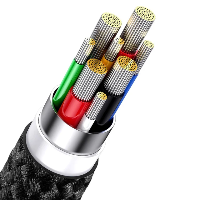 کابل تبدیل USB به USB-C / microUSB / لایتنینگ باسئوس مدل  CASS030201 100W طول 1.5 متر 101651246