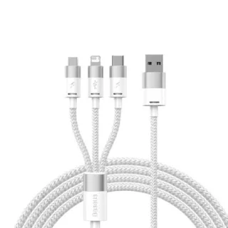 کابل تبدیل USB به لایتنینگ/USB-C/microUSB باسئوس مدل Star Speed طول 1.2 متر 101651280