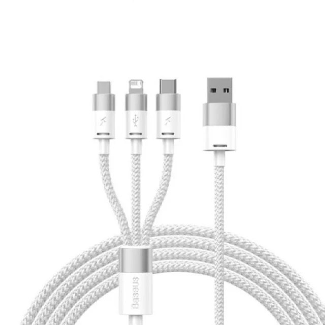 کابل تبدیل USB به لایتنینگ/USB-C/microUSB باسئوس مدل Star Speed طول 1.2 متر 101651280