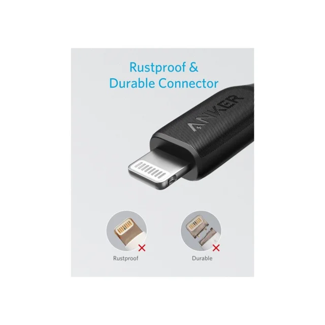 کابل تبدیل USB-C به لایتنینگ انکر مدل A8833 طول 1.8 متر 101711299