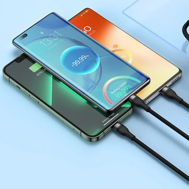 کابل تبدیل USB به USB-C / microUSB / لایتنینگ باسئوس مدل  CASS030201 100W طول 1.5 متر 101651243
