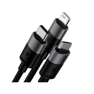 کابل تبدیل USB به لایتنینگ/USB-C/microUSB باسئوس مدل Star Speed طول 1.2 متر 101651283