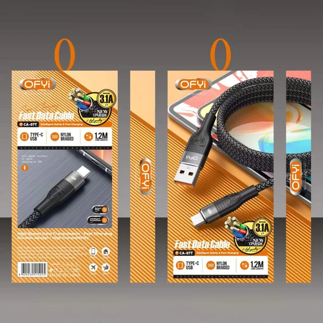 کابل تبدیل USB به USB-C اوفی مدل CA-07T 5A طول 1.2 متر 101711633