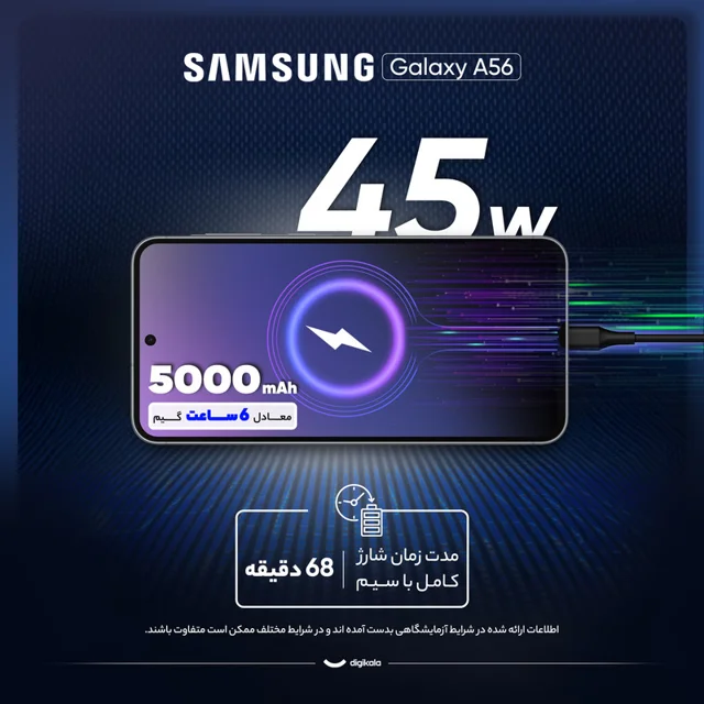 گوشی موبایل سامسونگ مدل Galaxy A56 دو سیم کارت ظرفیت 256 گیگابایت و رم 12 گیگابایت - ویتنا 101650483