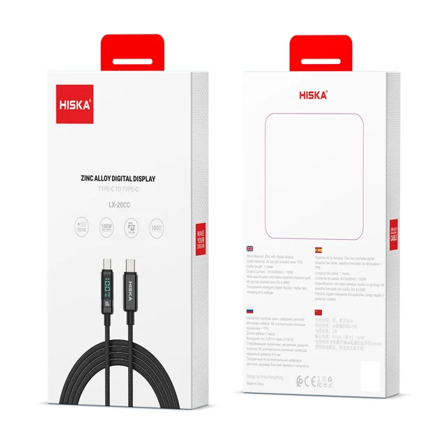 کابل تبدیل USB-C به USB-C هیسکا مدل LX-20CC طول 1 متر 101711706
